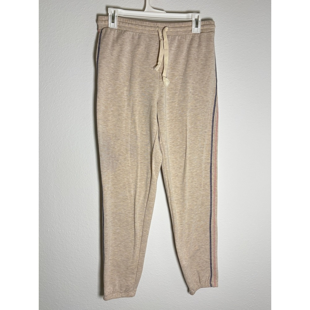 Madewell MWL Oatmeal‎ Heather Beige Jogger Sweatpants Side Stripe XS